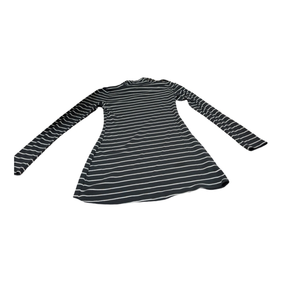 BDG Mock Neck Long Sleeve striped navy  Mini Dress. Size L - Picture 7 of 7